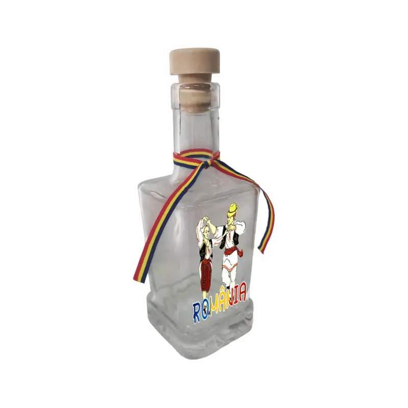 Tarani port popular romania, sticla cu mesaj patrata, 250 ml, model divgs318 12